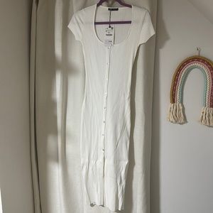 White zara MIDI dress